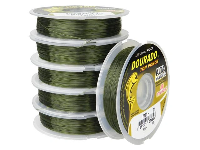 Linha Araty Dourado Top Force Verde Oliva 0,40MM 24,3LB 100M