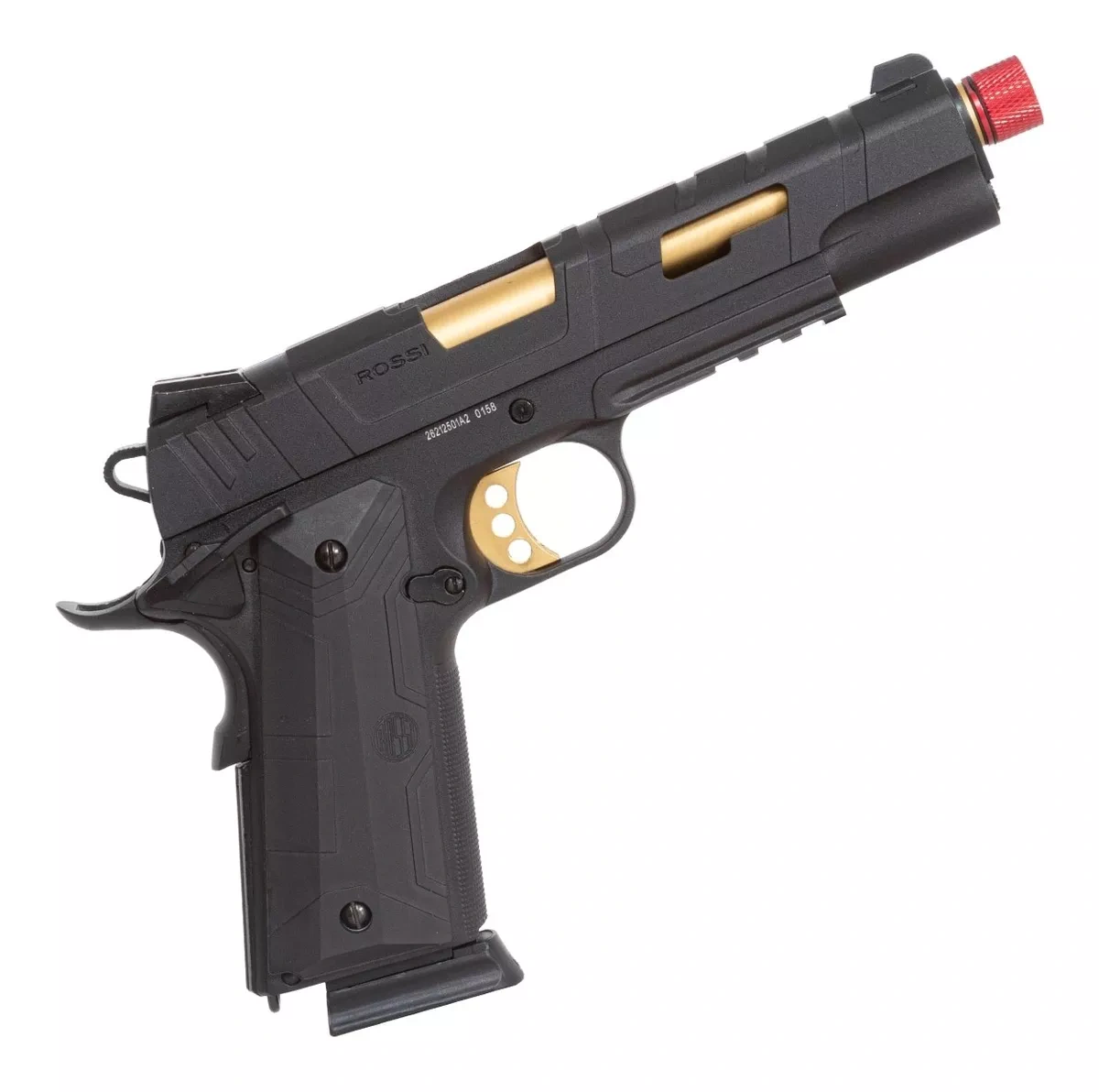 Pistola De Airsoft 1911 Gold Redwing Gbb Blowback 6mm Rossi