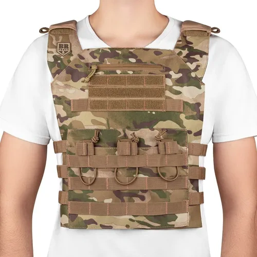 Plate Carrier Br Force Couraça Camufladas e Preto Militar Airsoft