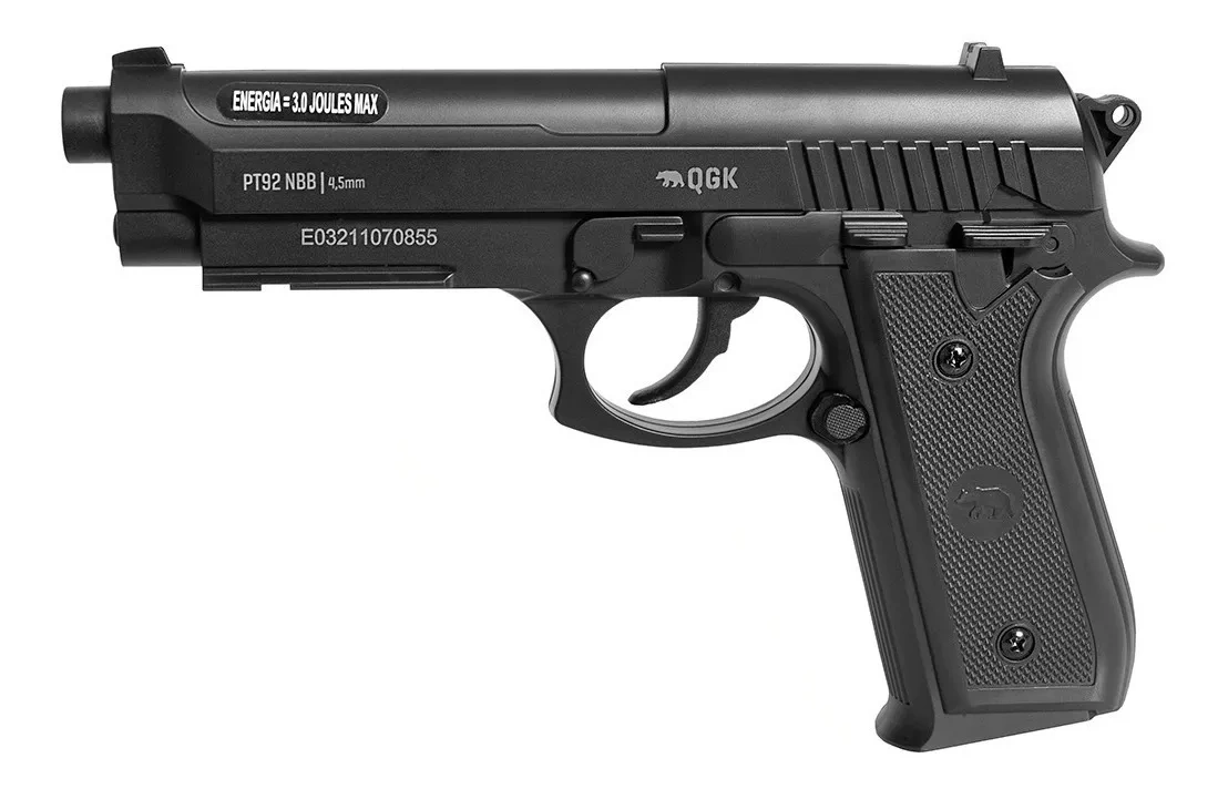 Pistola De Pressao Airgun Pt92 Full Metal Nbb 4,5mm Qgk