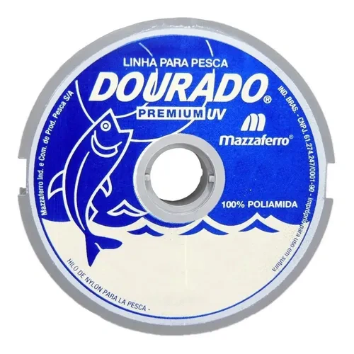 Linha Pesca Mazzaferro Dourado Branca 0,30mm 10,6lb - 100m